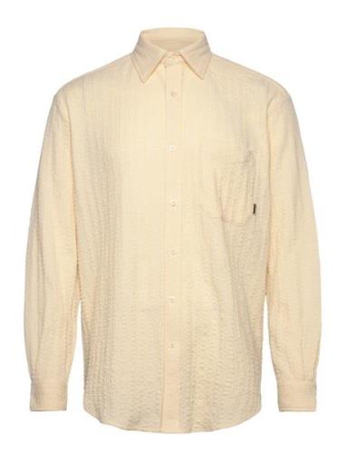 Wbyuzo Struck Shirt Designers Shirts Casual Beige Woodbird