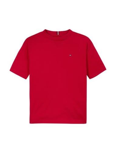 Essential Tee Ss Tops T-shirts Short-sleeved Red Tommy Hilfiger