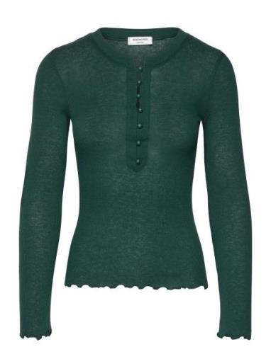 Burlington Ls T-Shirt Tops T-shirts & Tops Long-sleeved Green Rosemund...