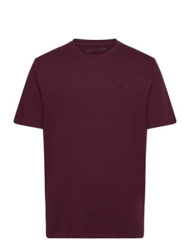 Essential Regular Fit Logo T-Shirt Tops T-shirts Short-sleeved Burgund...