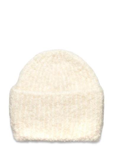 Beanie Rosalie Boucle Accessories Headwear Beanies Cream Lindex