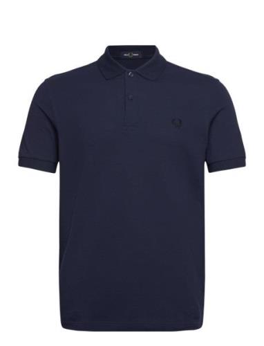 The Fred Perry Shirt Tops Polos Short-sleeved Navy Fred Perry