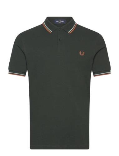 Twin Tipped Fp Shirt Tops Polos Short-sleeved Green Fred Perry