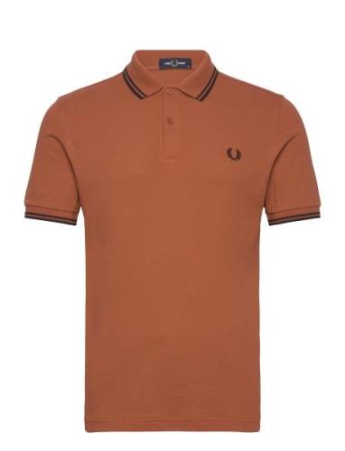 Twin Tipped Fp Shirt Tops Polos Short-sleeved Orange Fred Perry