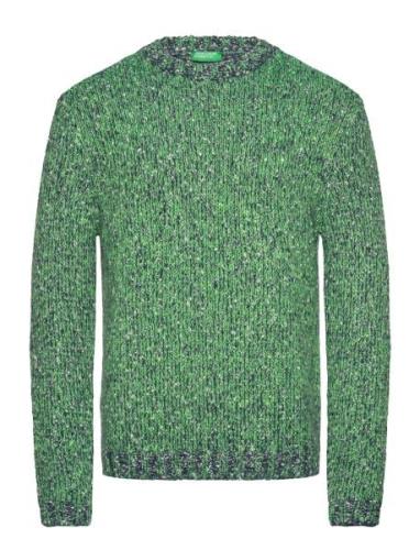 Sweater L/S Tops Knitwear Round Necks Green United Colors Of Benetton