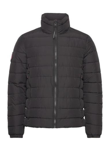 Fuji Emb Padded Jacket Vuorillinen Takki Topattu Takki Black Superdry