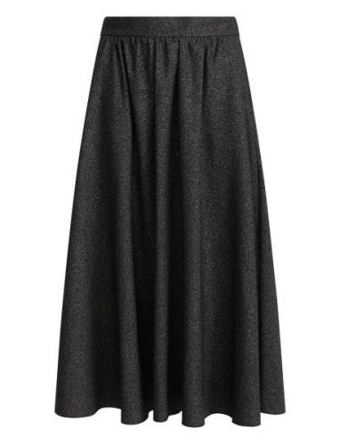 Viscose-Blend Skirt, Sahar Polvipituinen Mekko Black Ivo Nikkolo