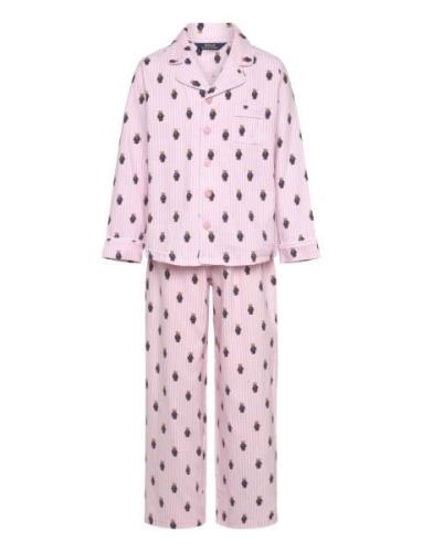 S6-Sleepwear Pant Set Pyjamasetti Pyjama Pink Polo Ralph Lauren