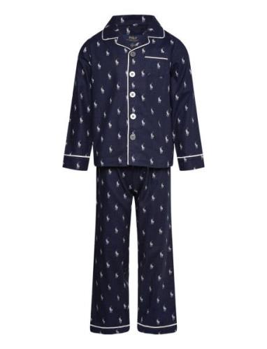 S6-Sleepwear Pant Set Pyjamasetti Pyjama Navy Polo Ralph Lauren