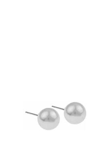 Laney Pearl Ear White 10Mm Accessories Jewellery Earrings Studs Silver...