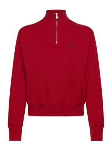 Fleece Quarter-Zip Tops Sweat-shirts & Hoodies Sweat-shirts Red Polo R...