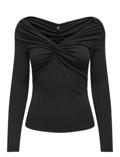 Onlqueen L/S Glitter Top Jrs Tops T-shirts & Tops Long-sleeved Black O...