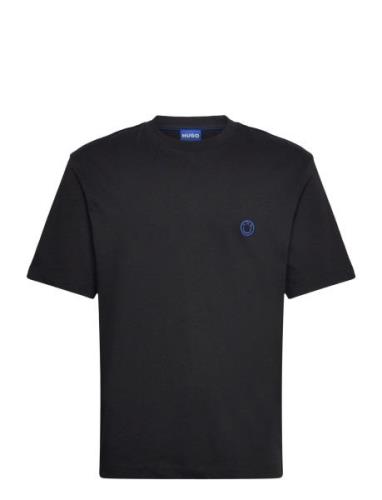 Niley Tops T-shirts Short-sleeved Black HUGO BLUE