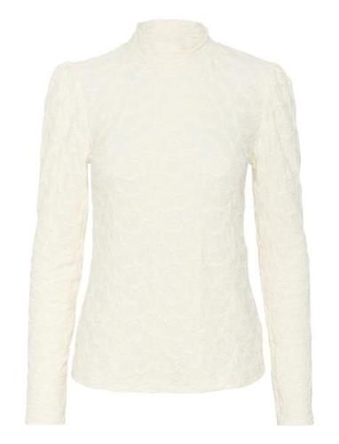 Crelf Blouse Tops Blouses Long-sleeved Cream Cream