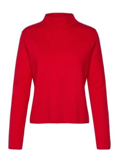 Perkins-Neck Sweater Tops Knitwear Turtleneck Red Mango