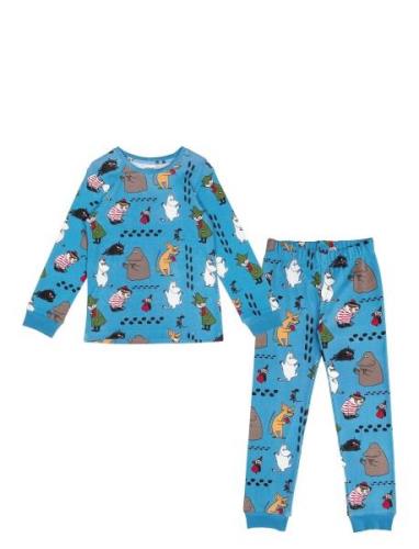 Fotspår2 Pyjamas Pyjamasetti Pyjama Blue MUMIN