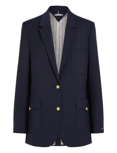 Cool Wool Relaxed Sb Blazer Blazers Single Breasted Blazers Navy Tommy...