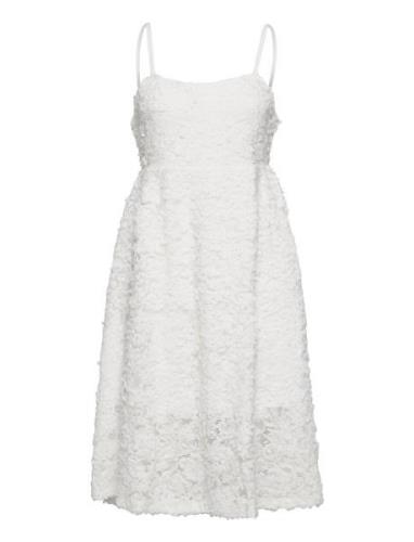 Emilia Dress Polvipituinen Mekko White Gina Tricot