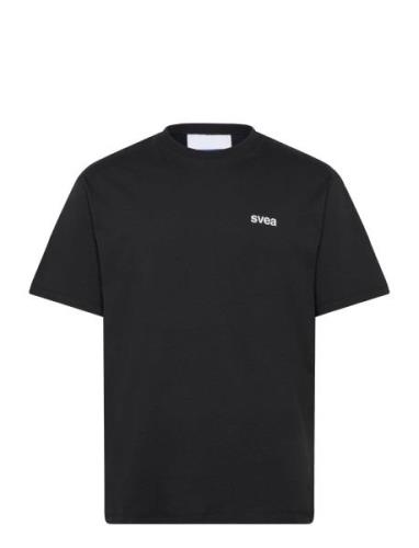 Smaustin Boxy Ss T-Shirt Tops T-shirts Short-sleeved Black Svea