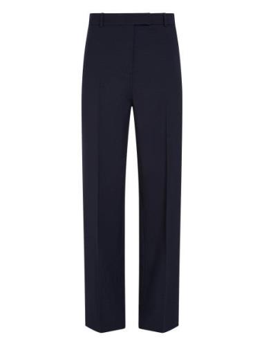 Cool Wool Relaxed Straight Pant Bottoms Trousers Straight Leg Navy Tom...