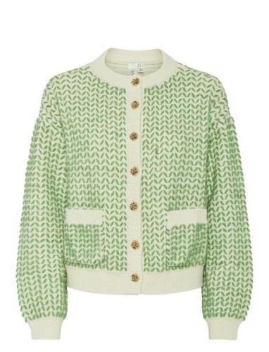 Yasgea Ls Knit Cardigan Tops Knitwear Cardigans Green YAS