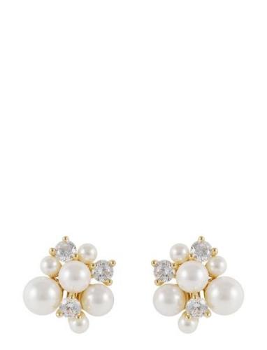 Mayfair Irregular Pearl Ear G/White - Accessories Jewellery Earrings S...