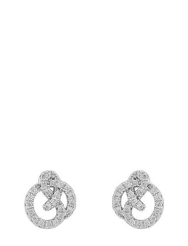 Mayfair Knot Ear S/Clear - Accessories Jewellery Earrings Studs Silver...