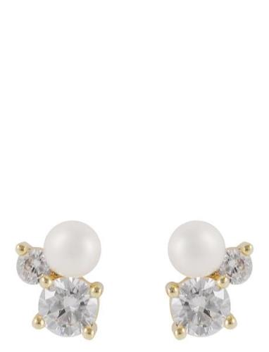 Mayfair Small Irregular Pearl Ear G/White - Accessories Jewellery Earr...