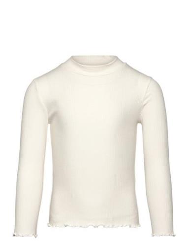 Turtleneck Long-Sleeved T-Shirt Tops T-shirts Long-sleeved T-shirts Wh...