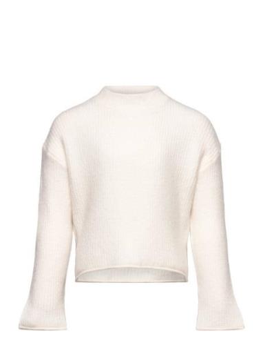 Ribbed Knit Sweater Tops Knitwear Pullovers White Mango