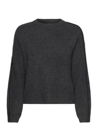 Vmzora Ls O-Neck Pullover Ga Tops Knitwear Jumpers Grey Vero Moda