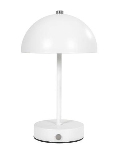 Kia - Table Lamp, White, Steel, Rechargeable Home Lighting Lamps Table...