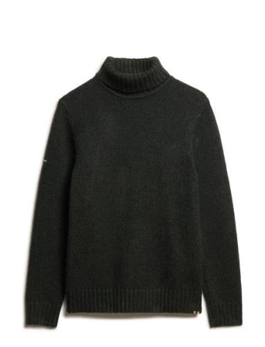 Brushed Roll Neck Jumper Tops Knitwear Round Necks Black Superdry