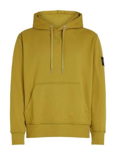 Badge Hoodie Tops Sweat-shirts & Hoodies Hoodies Yellow Calvin Klein J...