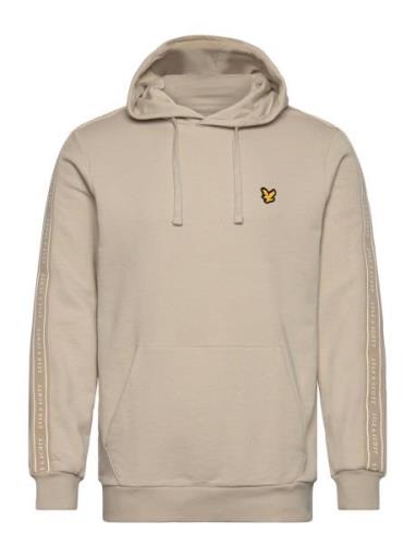 Tape Hoodie Tops Sweat-shirts & Hoodies Hoodies Beige Lyle & Scott Spo...