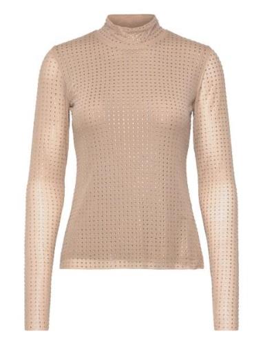 Cmstorno-Tee Tops T-shirts & Tops Long-sleeved Beige Copenhagen Muse