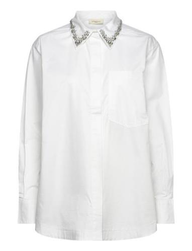 Cmspika-Shirt Tops Shirts Long-sleeved White Copenhagen Muse