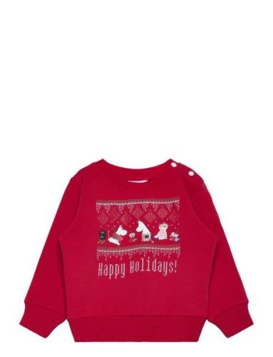 Happy Holidays Colltröja Tops Sweat-shirts & Hoodies Sweat-shirts Red ...