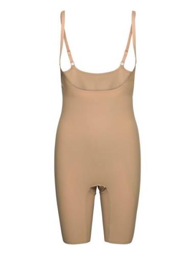 Shapewear Bodysuit Biker Open Muotoilevat Alusvaatteet Beige Lindex