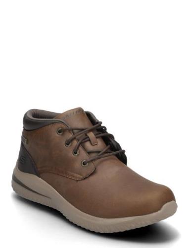 Mens Delson 3.0 - Brandis - Waterproof Nyörisaappaat Brown Skechers