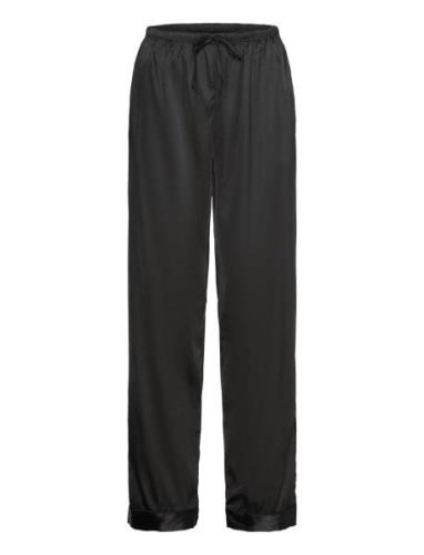 Satin Trousers Pyjamahousut Olohousut Black Hunkemöller