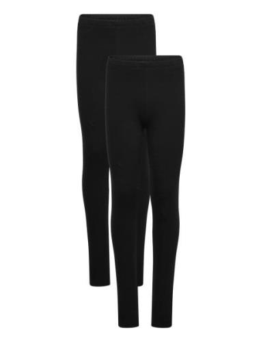 Sweat Leggings W.aop Bottoms Leggings Black Minymo