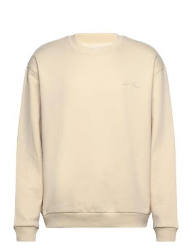 Crew Sweatshirt Tops Sweat-shirts & Hoodies Hoodies Cream Les Deux