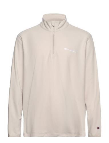 Half Zip Top Tops Sweat-shirts & Hoodies Sweat-shirts Cream Champion