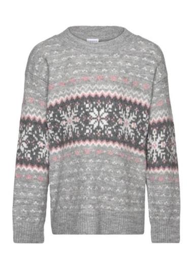 Sweater Winter Fair Isle Villapaita Grey Lindex