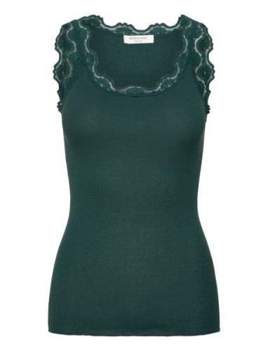 Rwbabette Sl U-Neck Long Lace Top Tops T-shirts & Tops Sleeveless Gree...