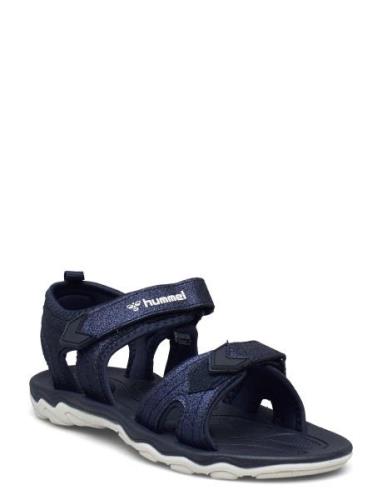 Sandal Sport Glitter Jr Shoes Summer Shoes Sandals Blue Hummel