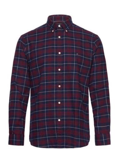 Brushed Easy Check Rf Shirt Tops Shirts Casual Navy Tommy Hilfiger