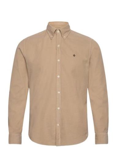 Douglas Cord Shirt-Slim Fit Tops Shirts Casual Beige Morris