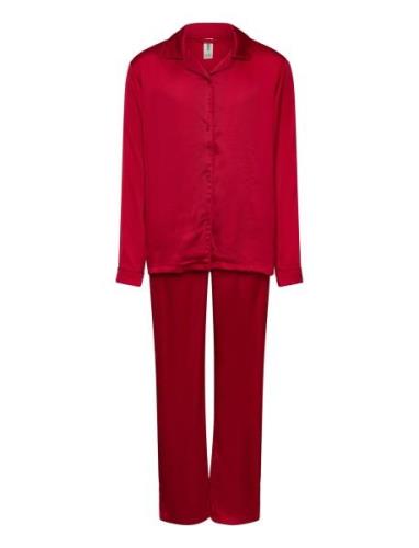 Pyjamas Satin Pyjamasetti Pyjama Red Lindex